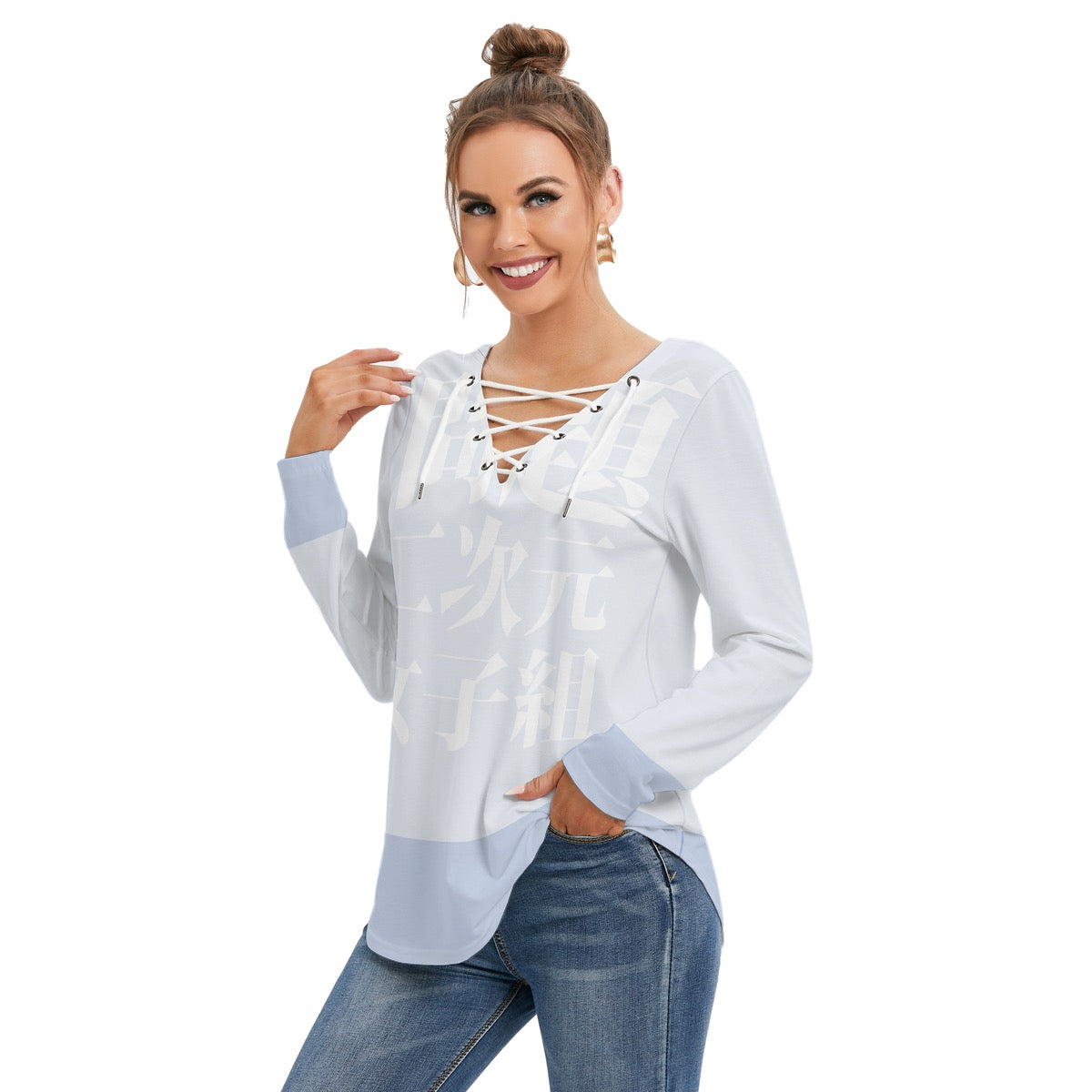 Mondai Chan's Classic Lace Up Shirt