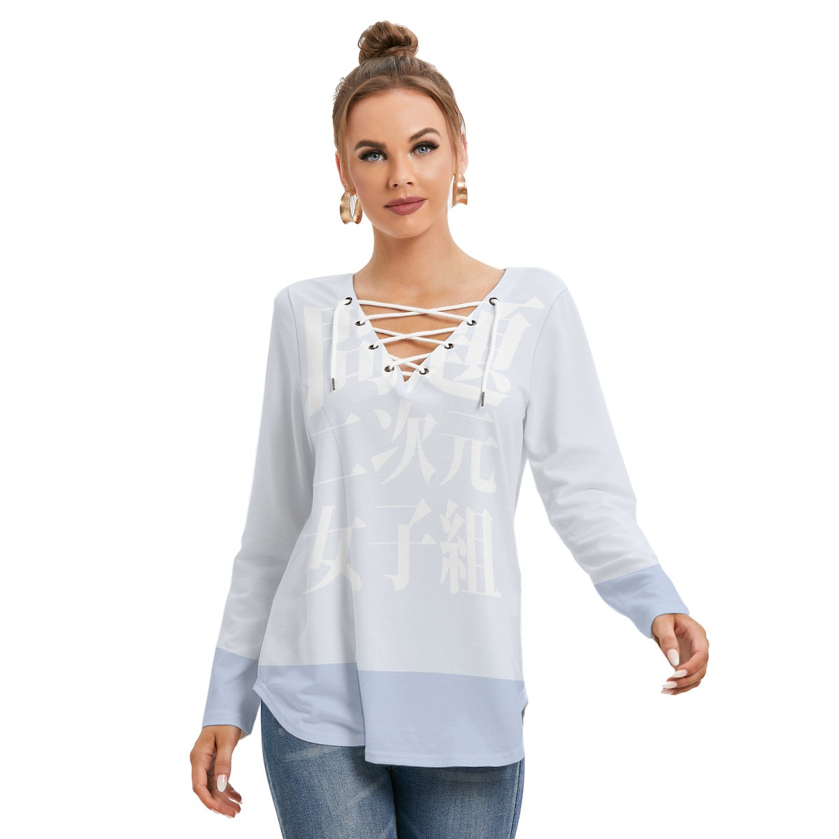 Mondai Chan's Classic Lace Up Shirt