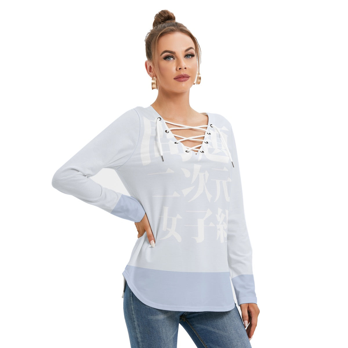 Mondai Chan's Classic Lace Up Shirt